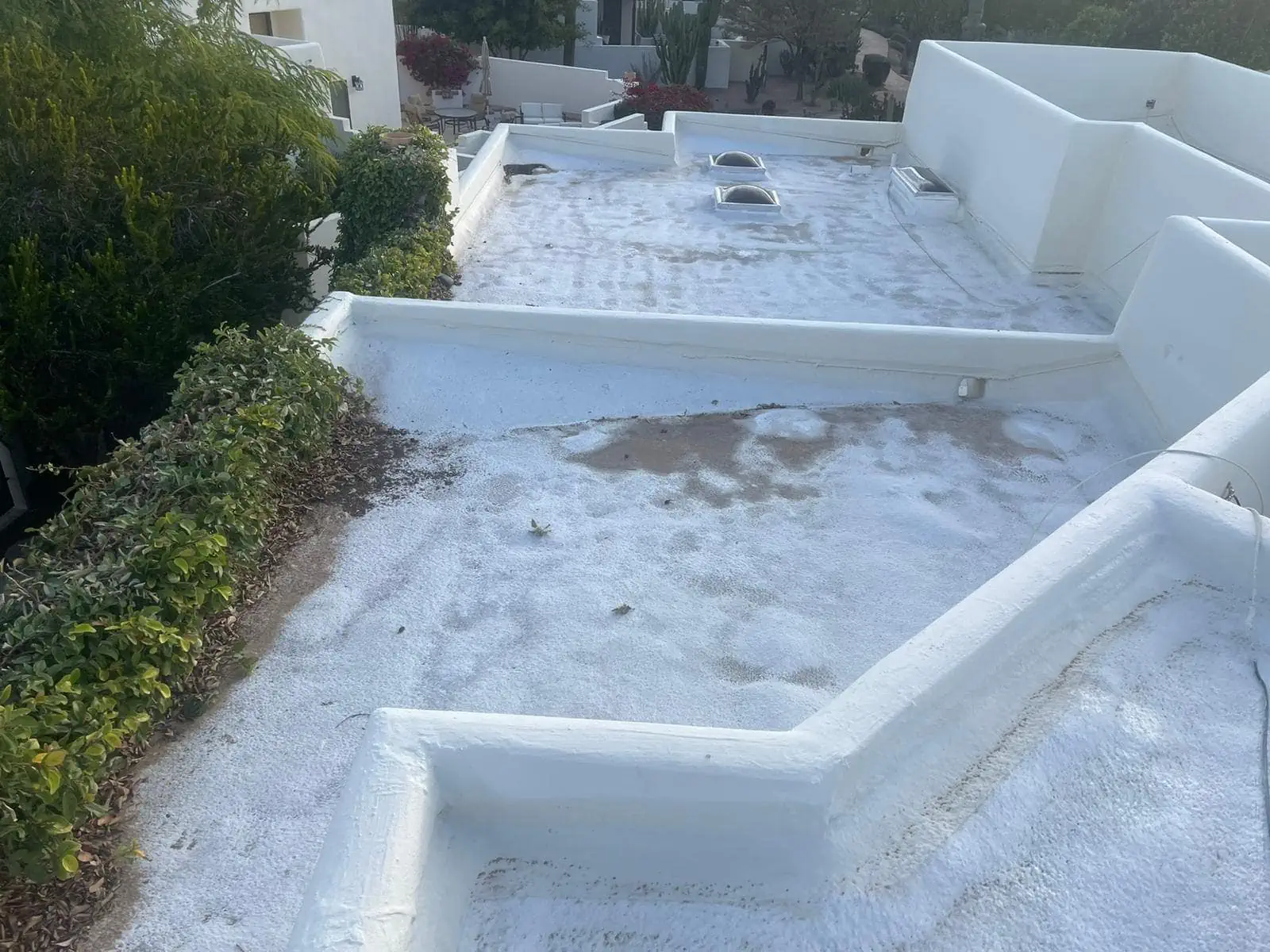 foam roof needing repaired in mesa