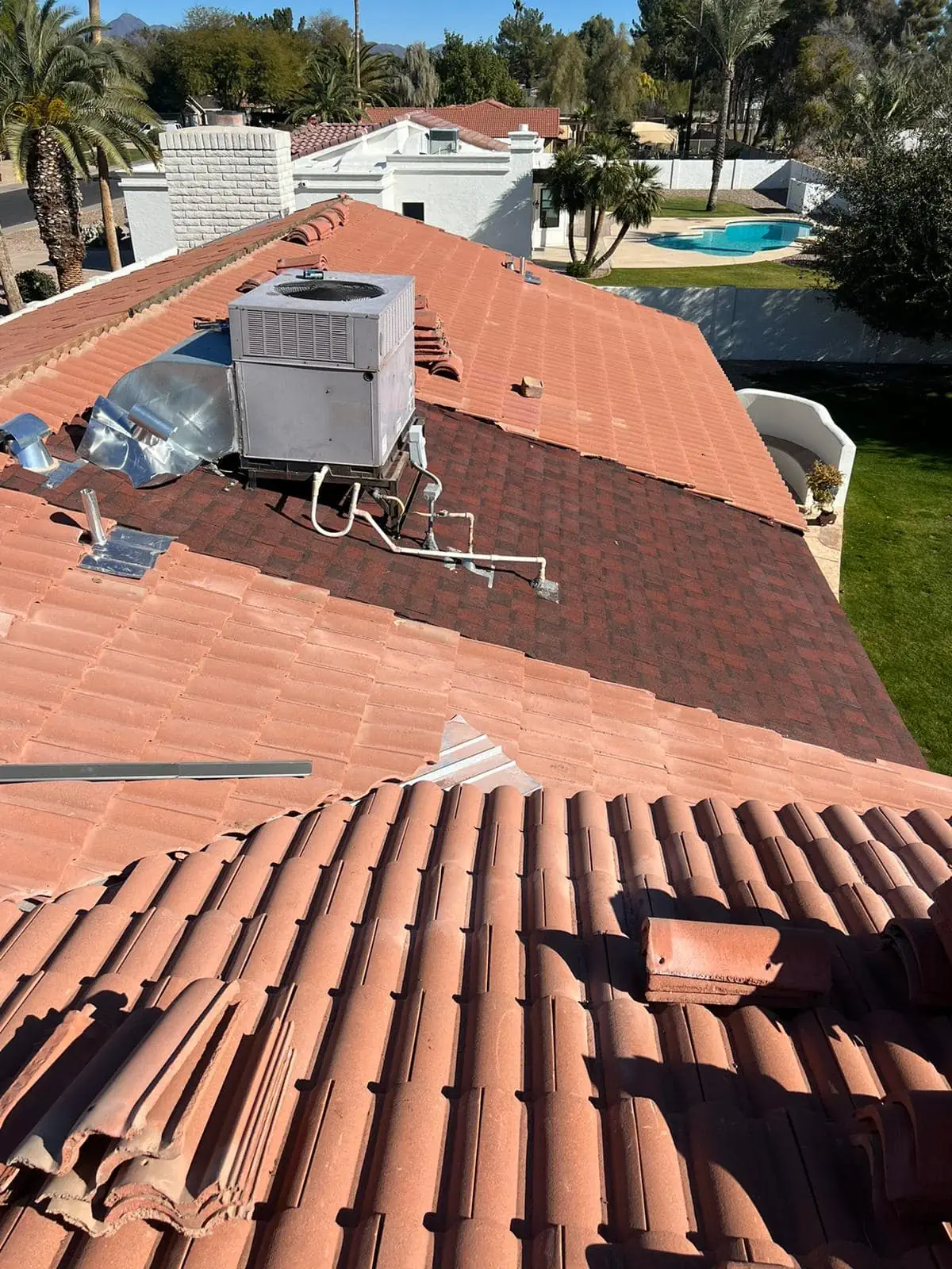 roof being repaired tile arizona