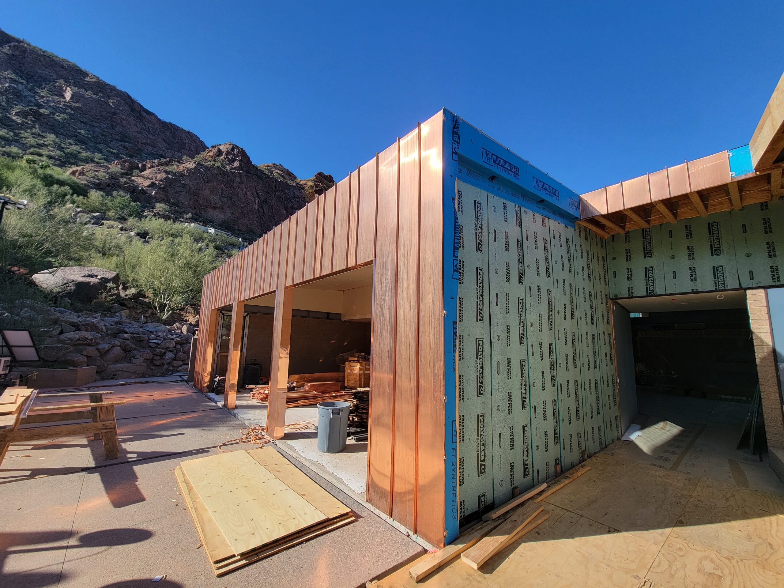 A property is being built with the assistance of Behmer roofing in Whisper Rock.