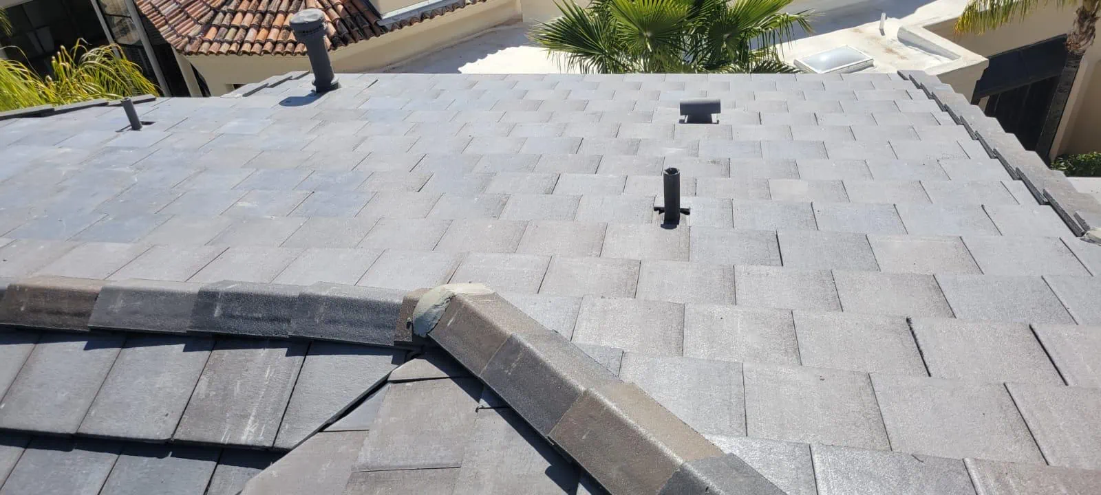 side of residential tile roof repair in az