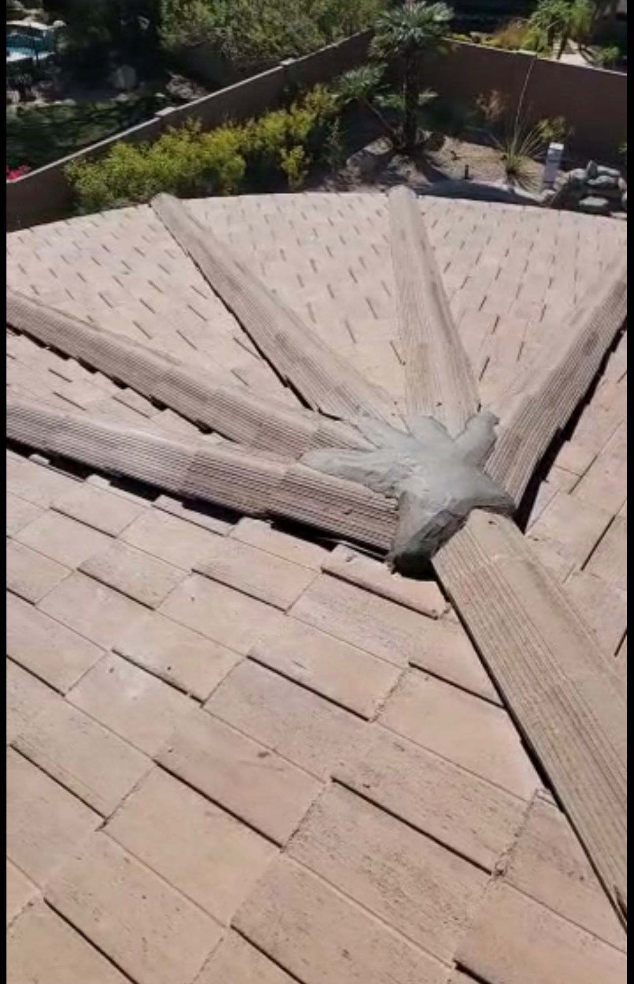 Close-up view of high-quality tiles used in a Scottsdale re-roofing project.